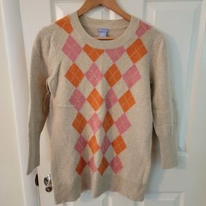 Argyle Gap Maternity Sweater